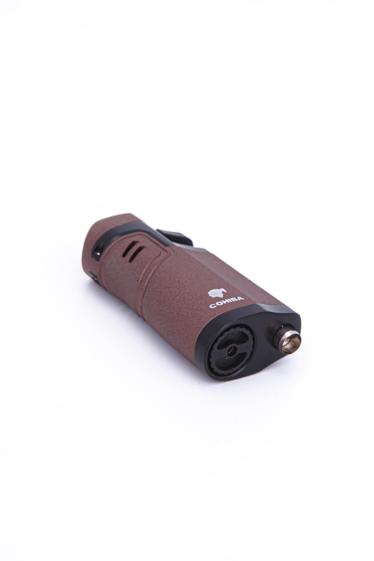 Cohiba 4 Torch Pürmüz Mat Kahverengi Metal Puro Çakmağı