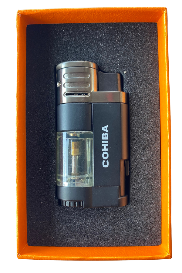 Cohiba 4 Torch Pürmüz Siyah Metal Puro Çakmağı