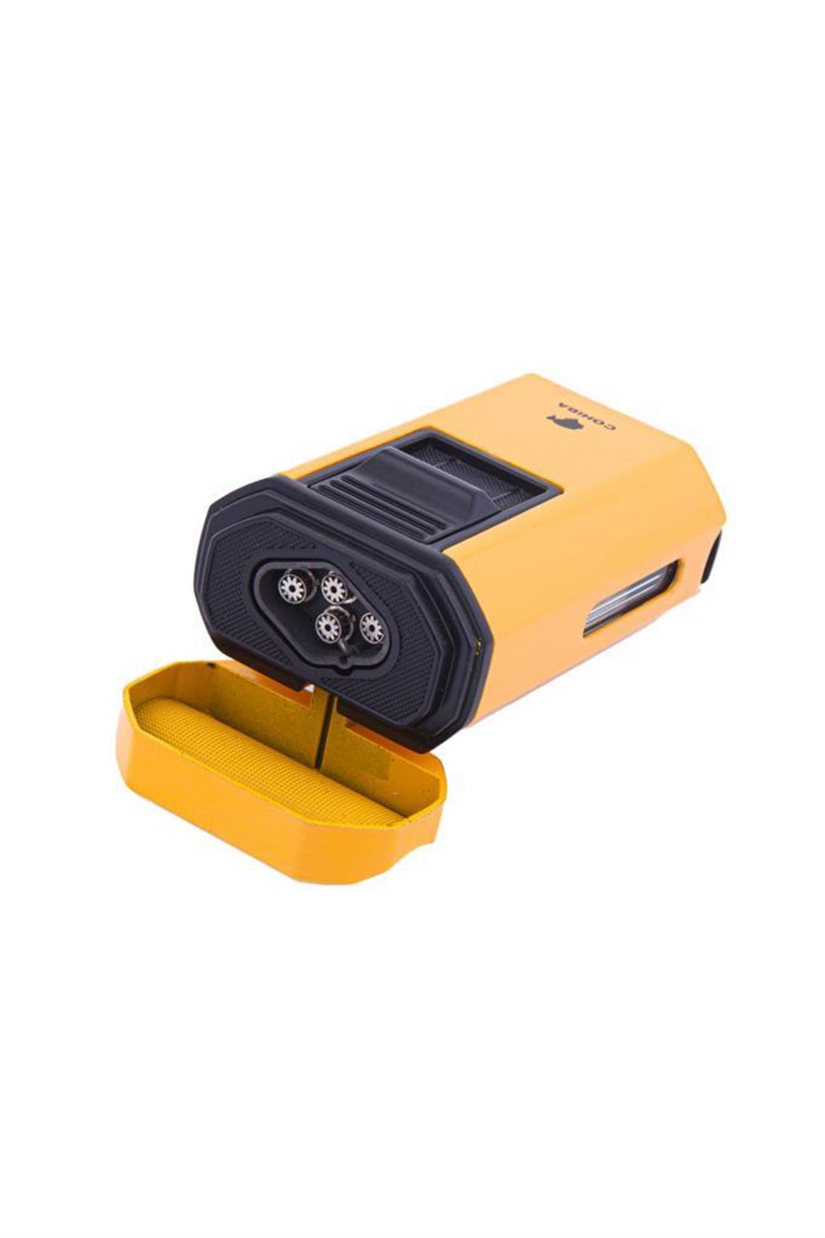 Cohiba Sarı 4 Torch Pürmüz Sarı Masa Tipi Puro Çakmağı