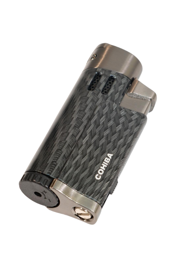 Cohiba 4 Torch Pürmüz Delicili Karbon Desenli Metal Puro Çakmağı