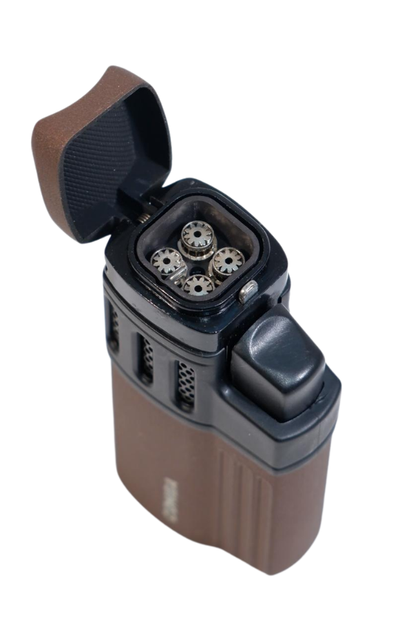 Cohiba 4 Torch Pürmüz Delici Kahverengi Siyah Metal Puro Çakmağı