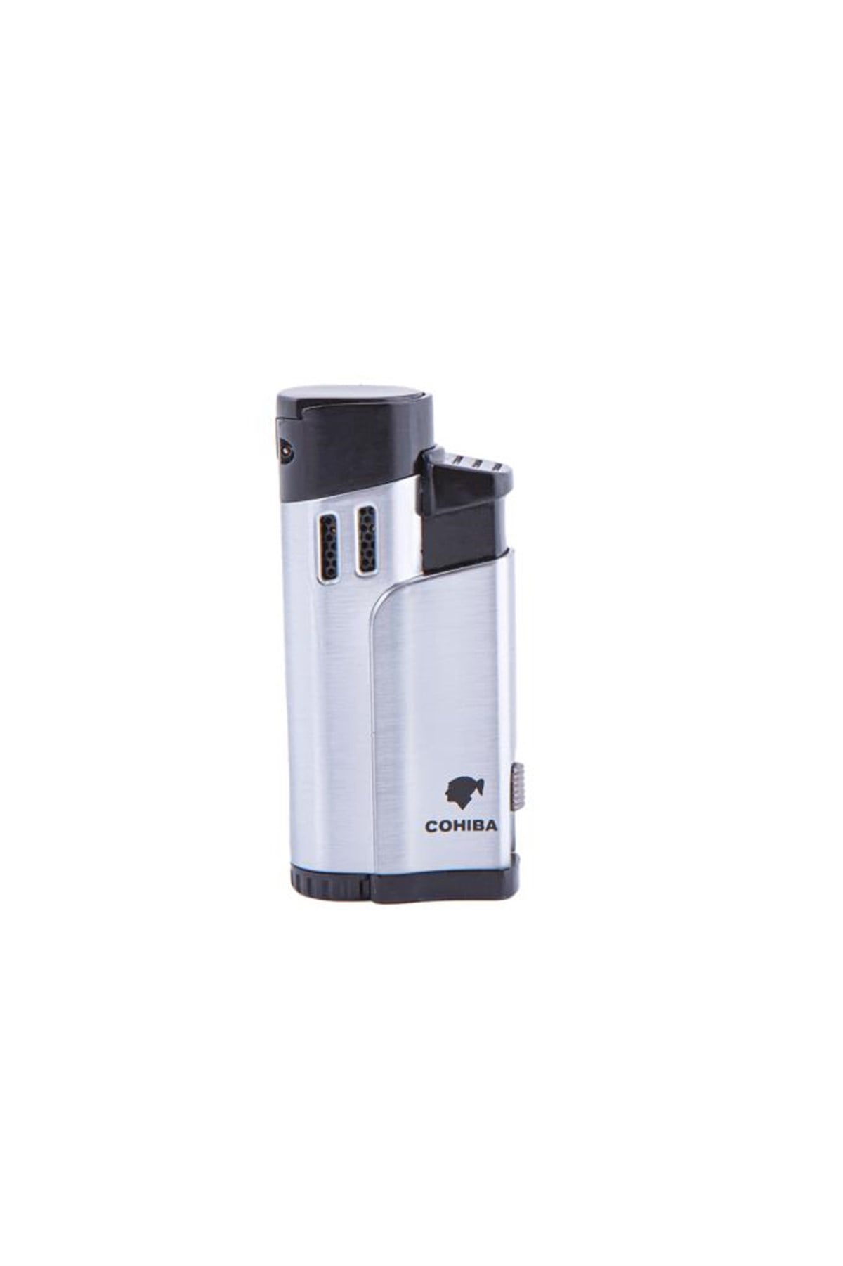 Cohiba Dört Torch Pürmüz Siyah-Gümüş Puro Çakmağı
