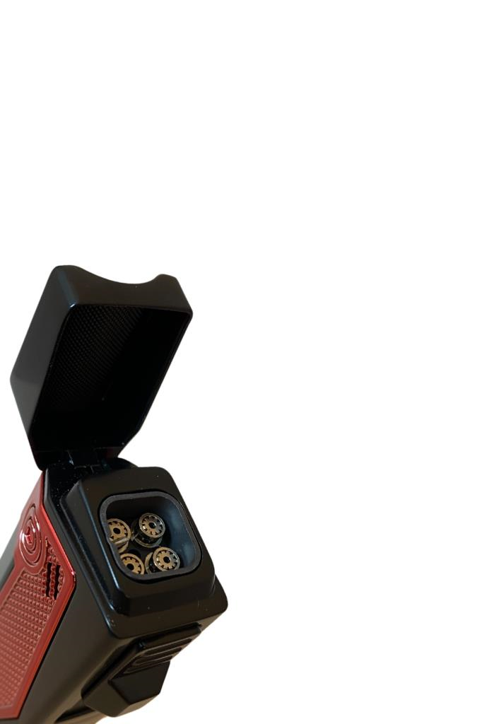 Cohiba Kırmızı-Siyah Dahili Delicili Dört Torch Pürmüz Puro Çakmağı