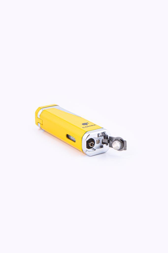 Cohiba Sarı Gümüş 4 Torch Pürmüz Metal Puro Çakmağı