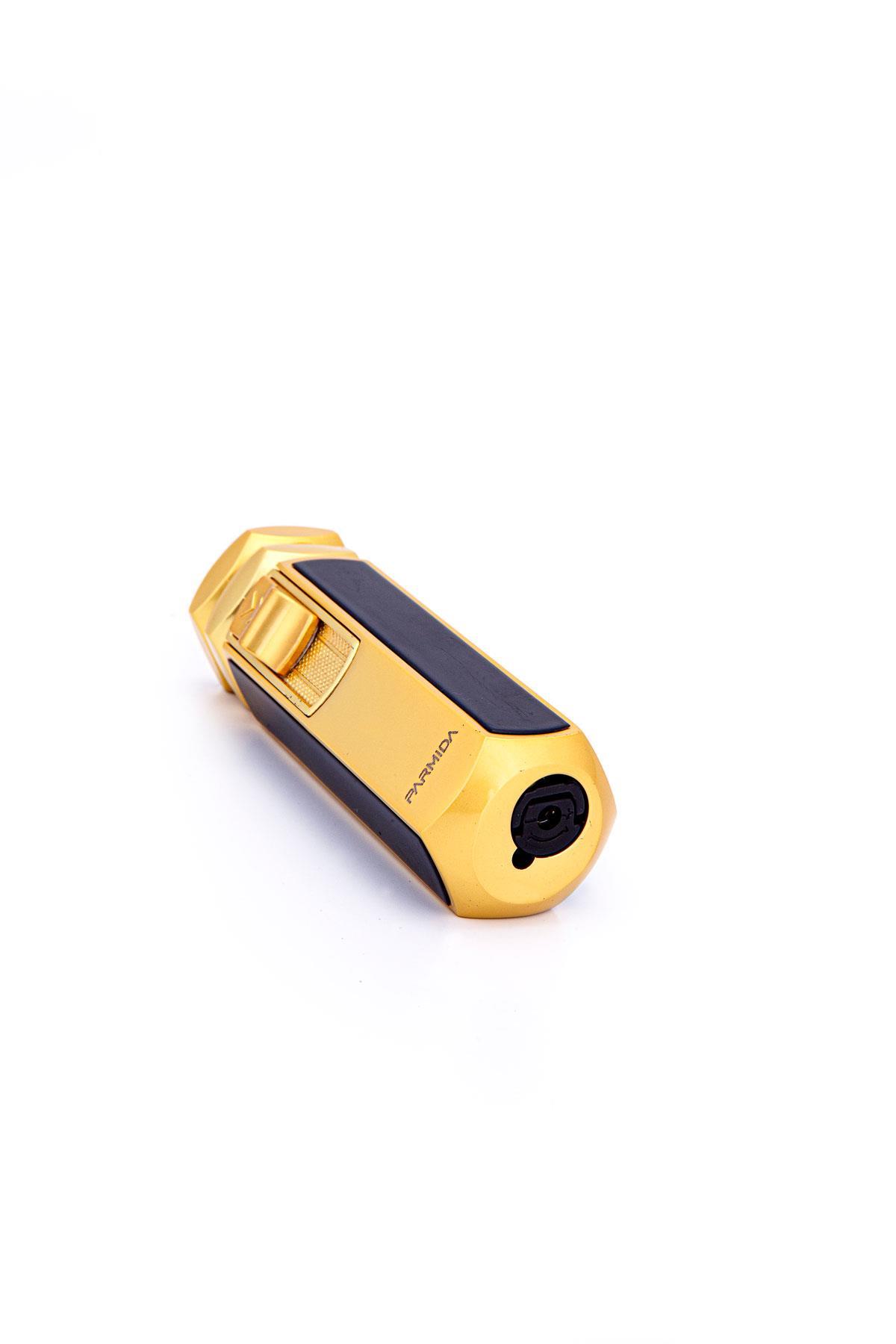 Parmida 4 Torch Pürmüz Gold-Siyah Metal Puro Çakmağı