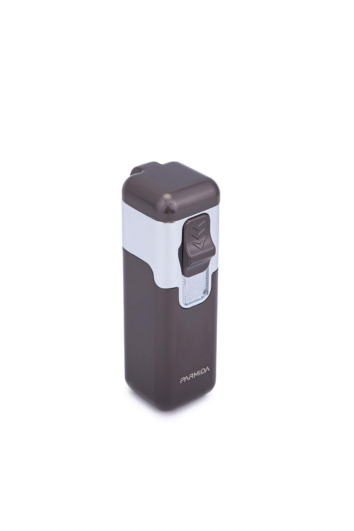 Parmida 4 Torch Pürmüz Gunmetal-Gümüş Metal Puro Çakmağı