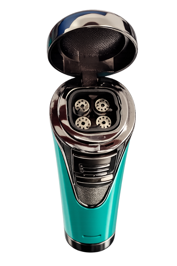 Parmida 4 Torch Pürmüz Mavi Metal Puro Çakmağı
