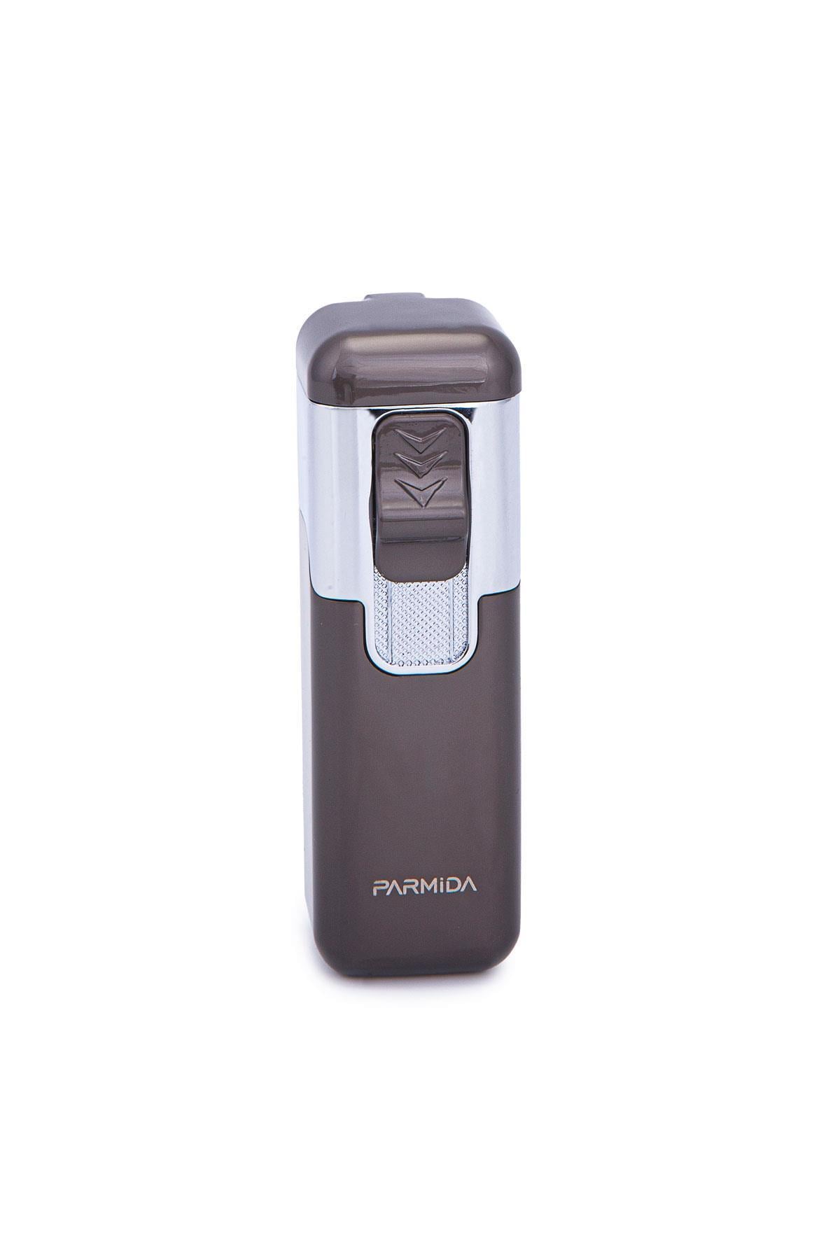 Parmida 4 Torch Pürmüz Gunmetal-Gümüş Metal Puro Çakmağı
