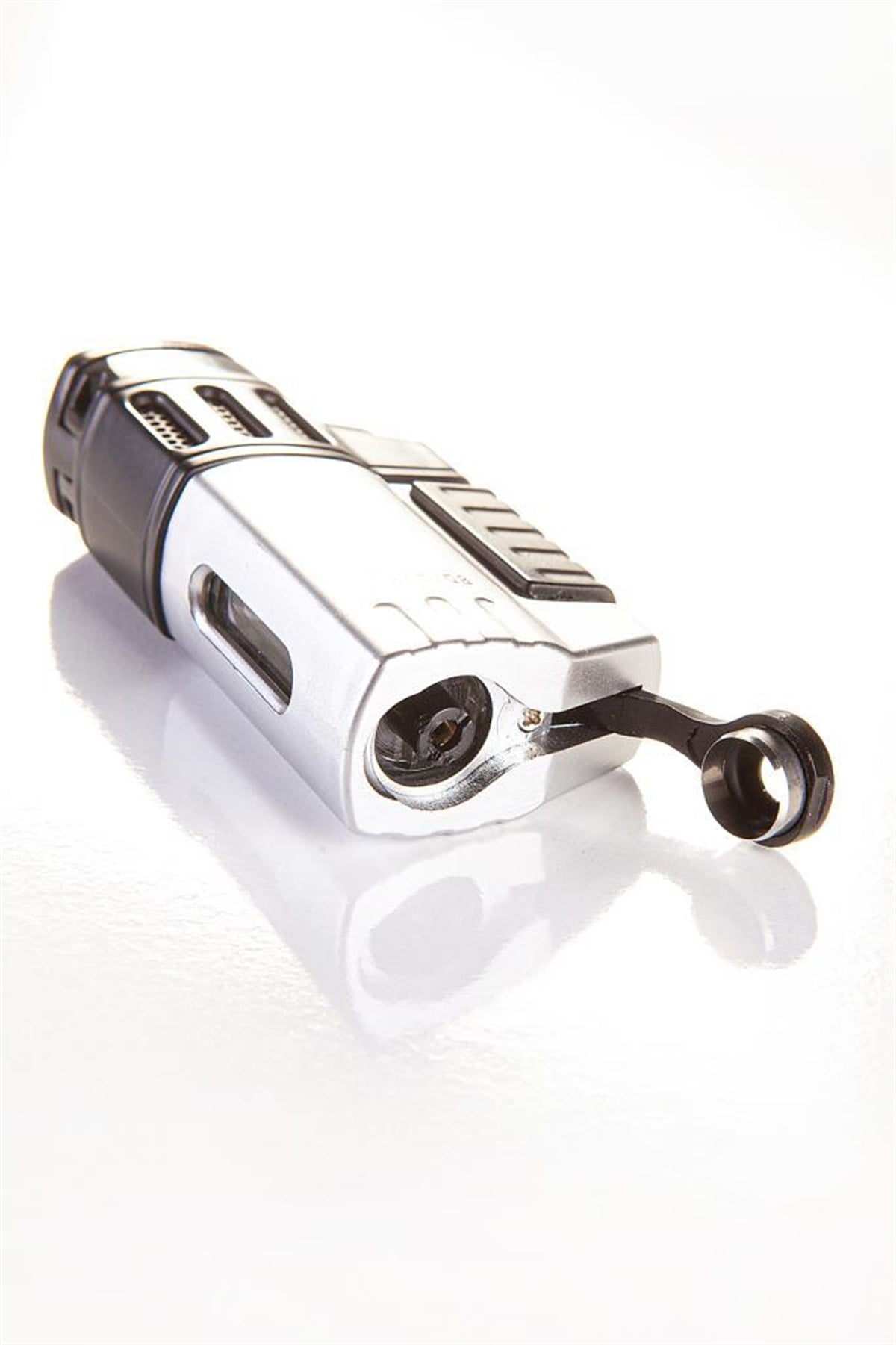 Parmida Dört Torch Pürmüz Gümüş Puro Çakmağı