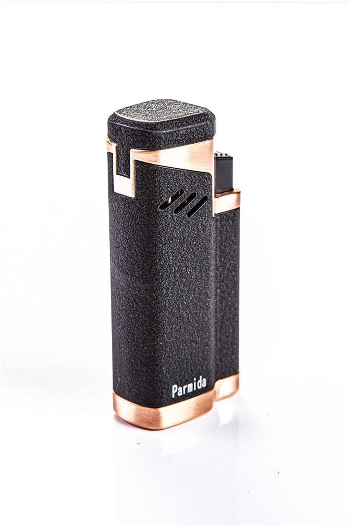Parmida Dört Torch Pürmüz Siyah-Gold Puro Çakmağı