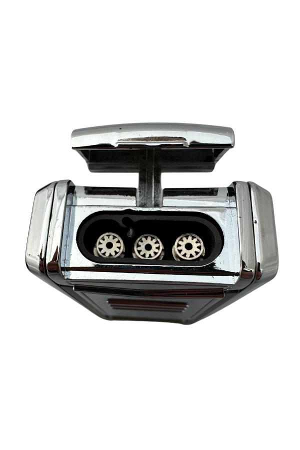 Parmida Çakmak Küllük Kesici Sehpa Dörtlü Gümüş Puro Seti