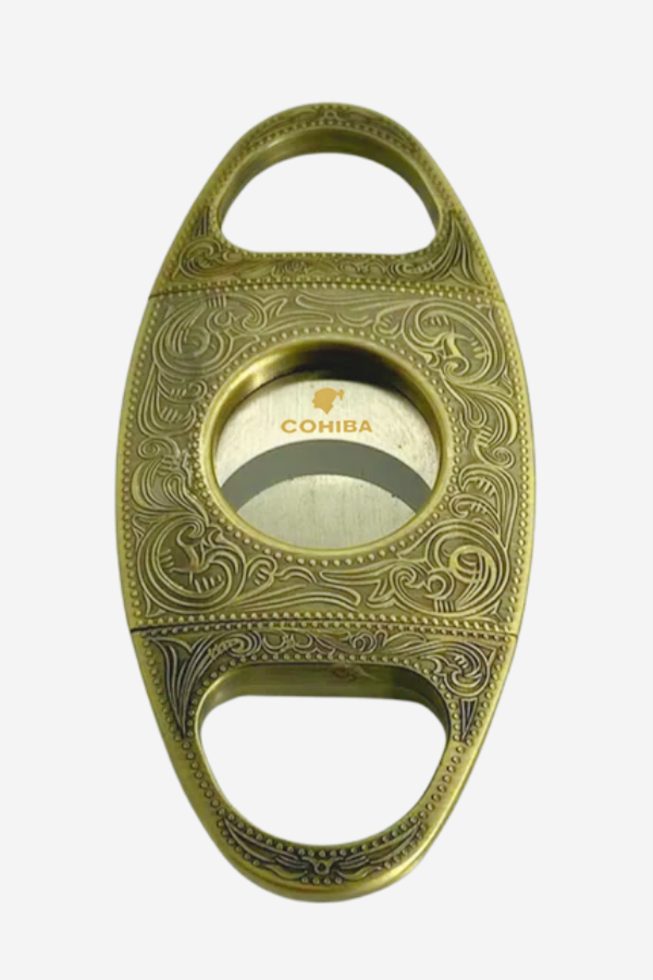 TR9327,Cohiba Gold Desenli Metal Puro Makası Kesici