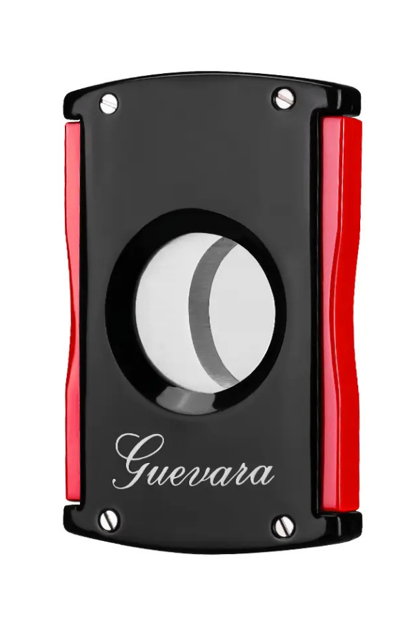 TR7754,Guevara Kırmızı-Siyah Metal Puro Makası Kesici