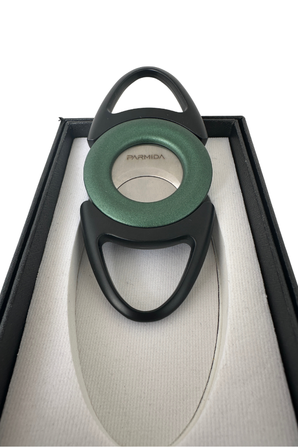 Parmida Siyah-Yeşil Metal Puro Makası Kesici