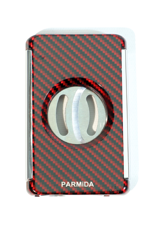 Parmida Kırmızı Karbon Desenli Sehpalı Giyotin Puro Makası Kesici