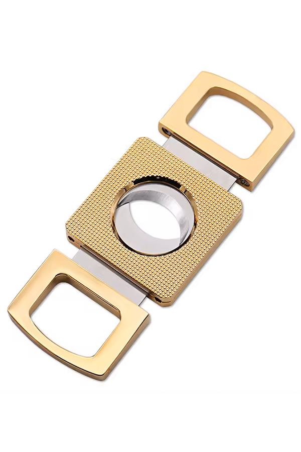 PQ Rose Gold Gövdesi İşlemeli Metal Puro Makası Kesici