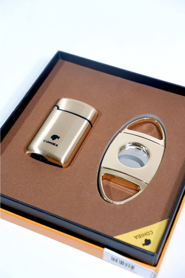Cohiba Çakmak Kesici İkili Gold Puro Seti