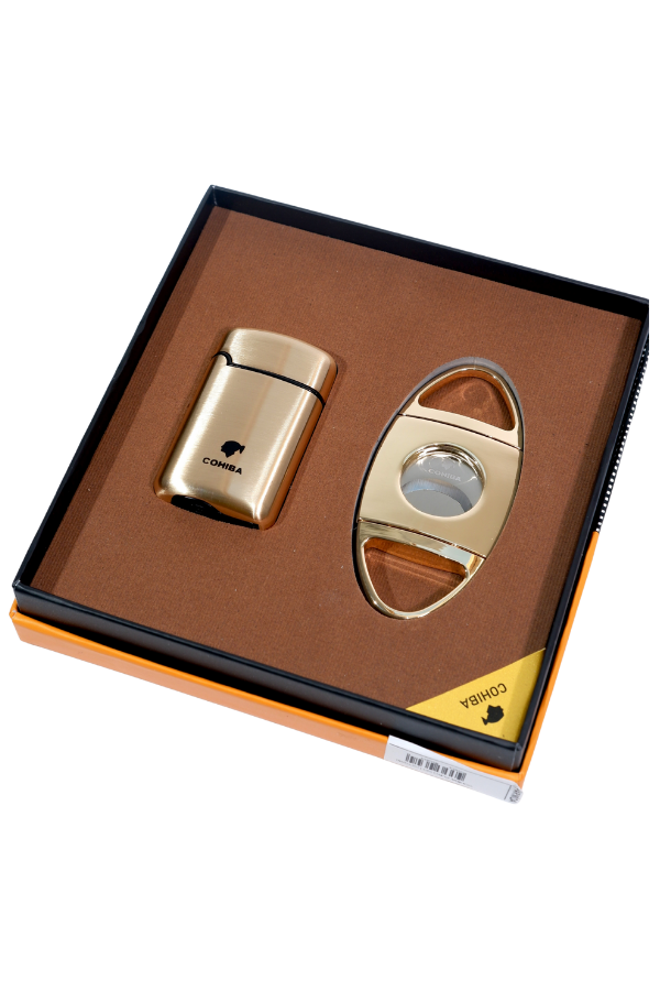 Cohiba Çakmak Kesici İkili Gold Puro Seti