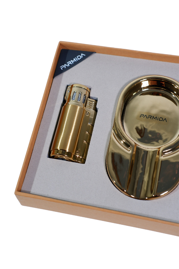 Parmida Çakmak Küllük İkili Gold Puro Seti