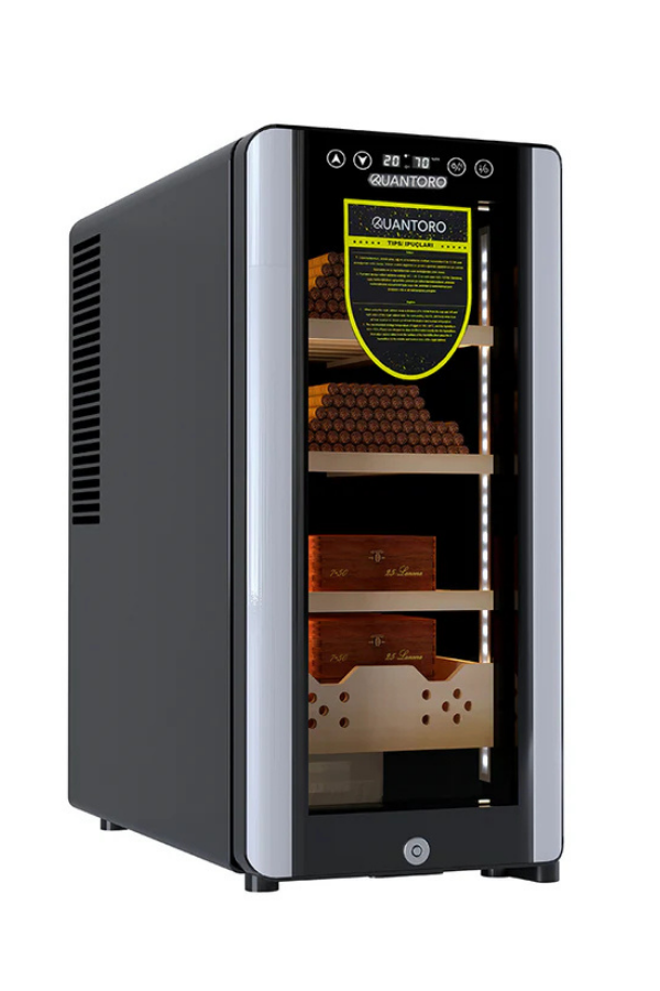 Quantoro QCC-40-A Elektronik Nemlendirme & Soğutmalı Siyah Puro Dolabı