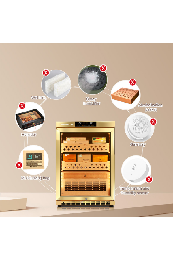 Raching Elektronik Puro Dolabı Gold MON800A