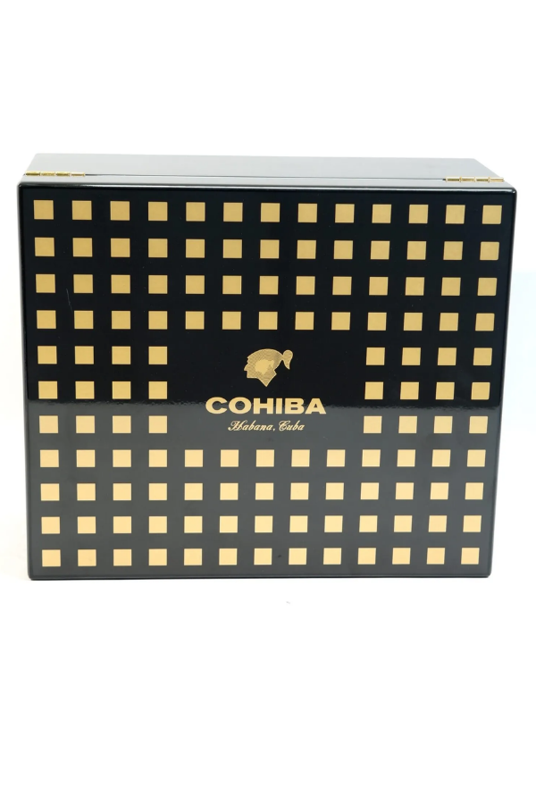 Cohiba Siyah Nokta Desenli Sedir Humidor Puro Kutusu
