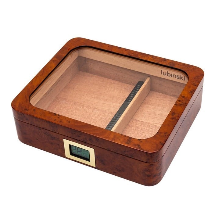 Lubinski Yeni Seri Basic Puro Kutusu Humidor 30s Kahve