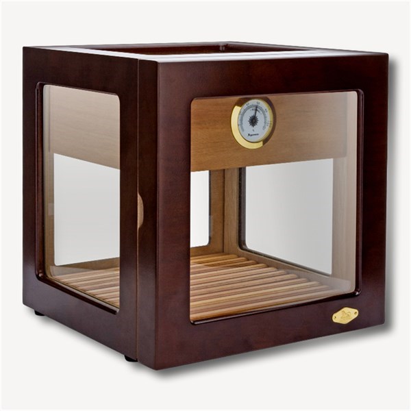 Lubinski Cam Küp Cedar Tepsili Puro Kutusu Humidor 40s