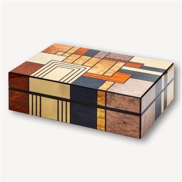 Lubinski İspanyol Sedir Puro Kutusu Humidor Abstract 30s