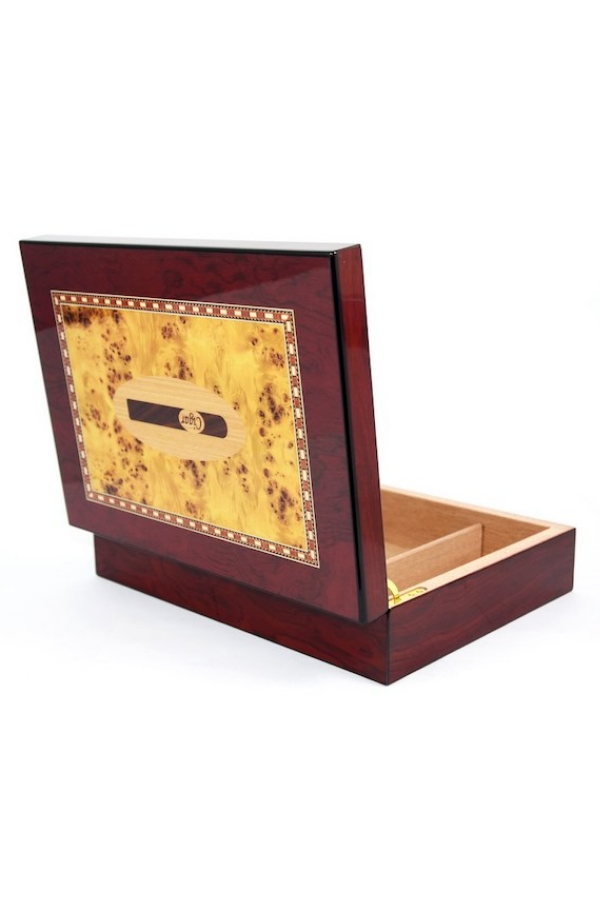 PremiumQuality Fortaleza Kahverengi Sedir Humidor Puro Kutusu
