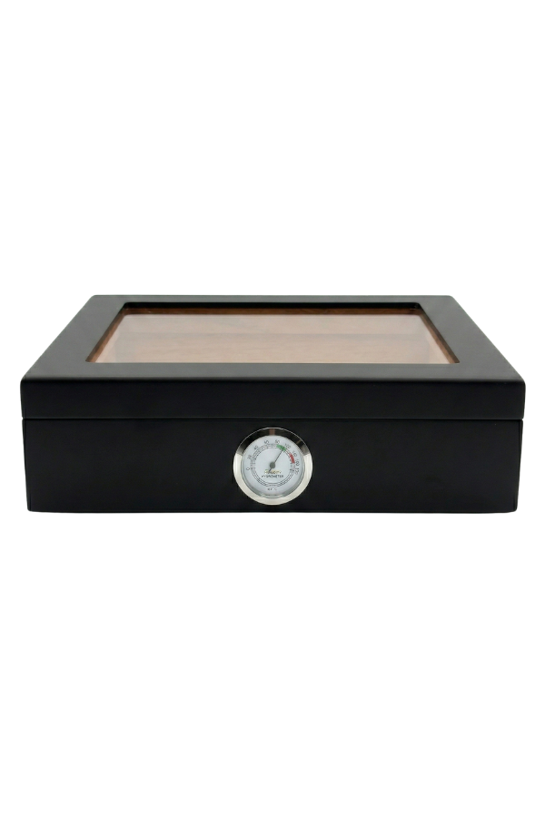 PremiumQuality Recife Siyah Sedir Humidor Puro Kutusu