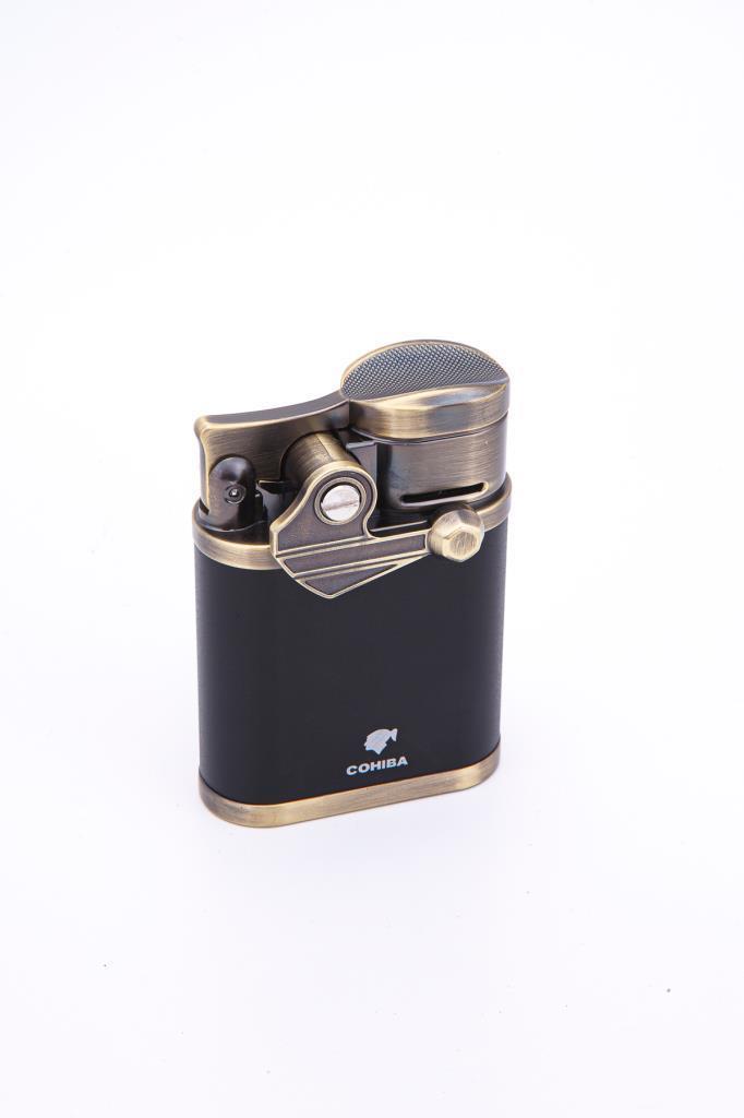 Cohiba Dört Torch Pürmüz Siyah-Bakır Metal Masa Tipi Puro Çakmağı