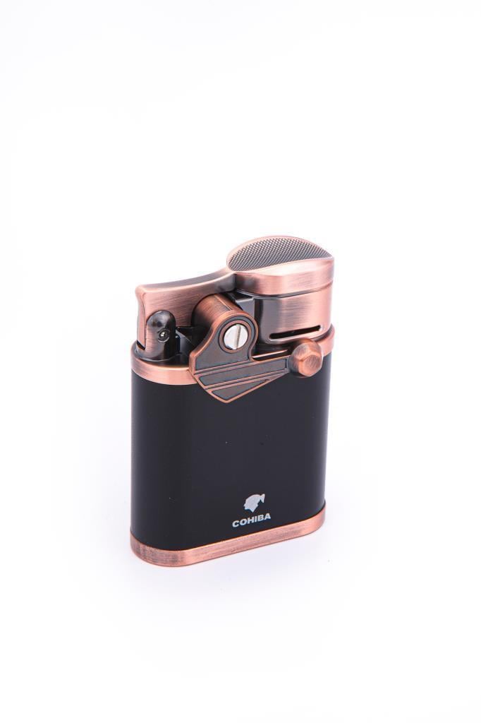 Cohiba Dört Torch Pürmüz Siyah-Bronz Metal Masa Tipi Puro Çakmağı