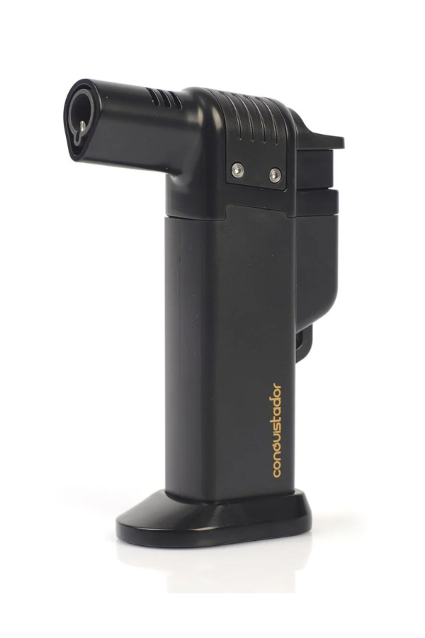 Conquistador Tek Torch Pürmüz Siyah Masa Tipi Plastik Puro Çakmağı