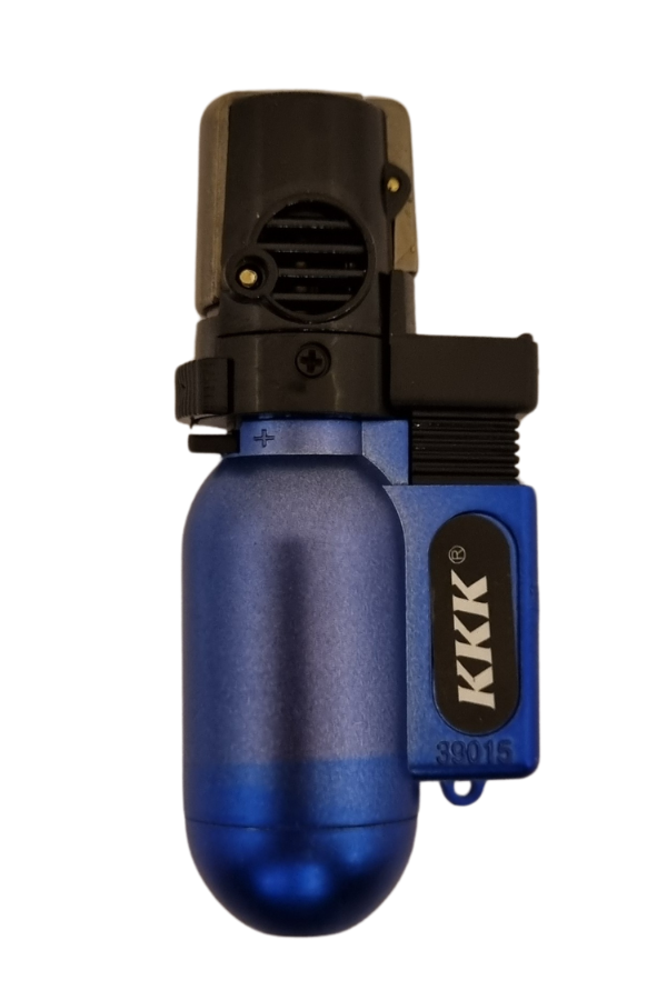 PremiumQuality Mavi Plastik Masa Tipi Tek Torch Pürmüz Puro Çakmağı