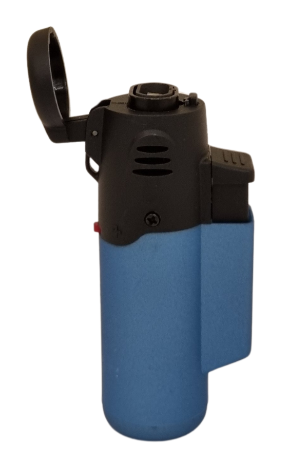 PremiumQuality Mavi Masa Tipi Tek Torch Pürmüz Puro Çakmağı