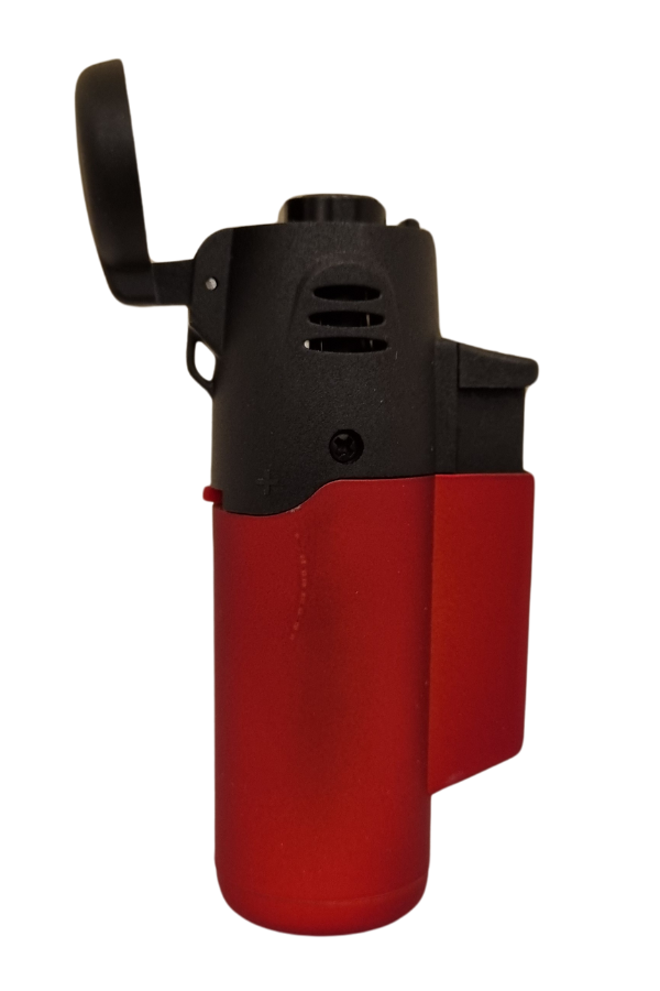 PremiumQuality Kırmızı Masa Tipi Tek Torch Pürmüz Puro Çakmağı