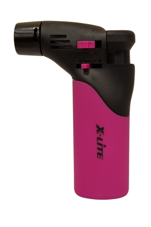 TR8003,X-Lite Pembe Masa Tipi Tek Torch Pürmüz Plastik Puro Çakmağı