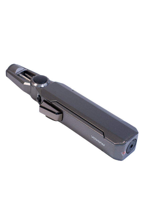 Parmida Tek Torch Pürmüz Oynar Başlıklı Gunmetal Masa Tipi Metal Puro Çakmağı