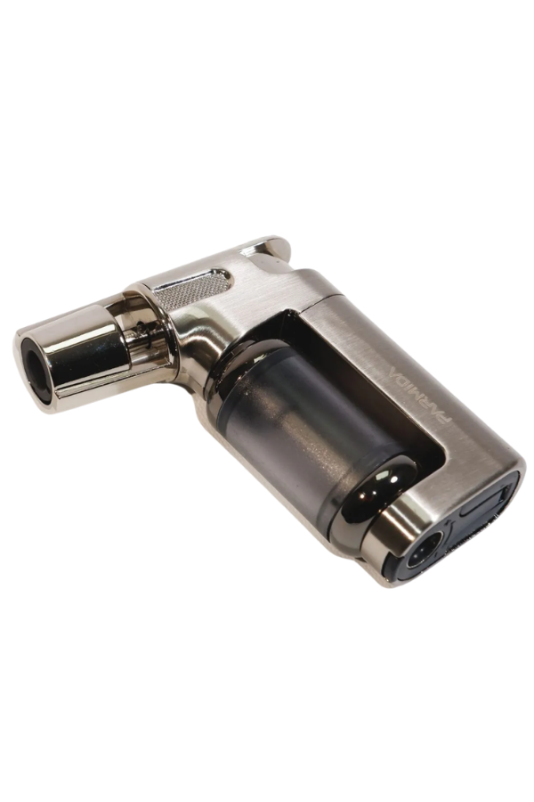 Parmida Tek Torch Pürmüz Gümüş Masa Tipi Metal Puro Çakmağı