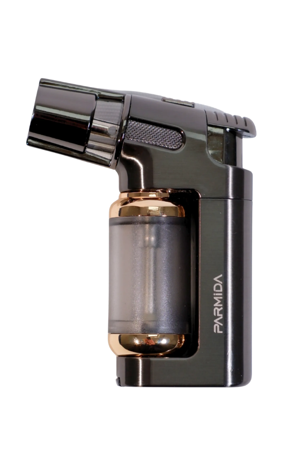 Parmida Tek Torch Pürmüz Gunmetal Masa Tipi Metal Puro Çakmağı