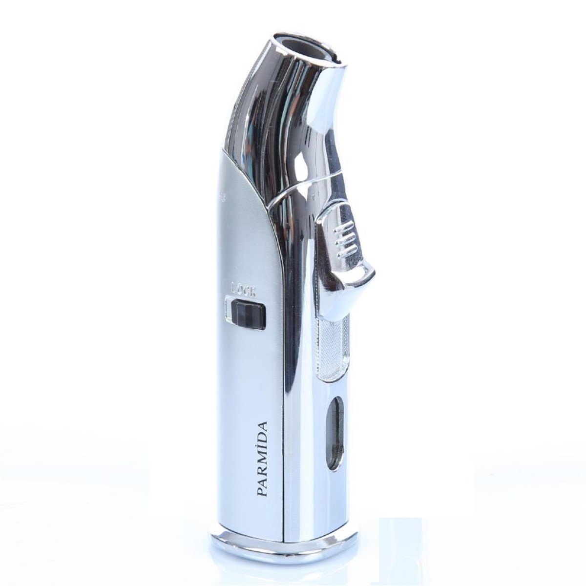 Parmida Tek Torch Pürmüz Gümüş Masa Tipi Puro Çakmağı