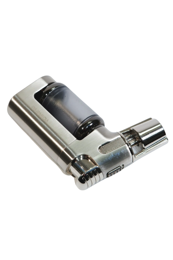 Parmida Tek Torch Pürmüz Gümüş Masa Tipi Metal Puro Çakmağı