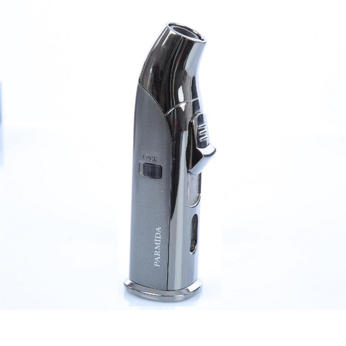 Parmida Tek Torch Pürmüz Gunmetal Masa Tip Puro Çakmağı