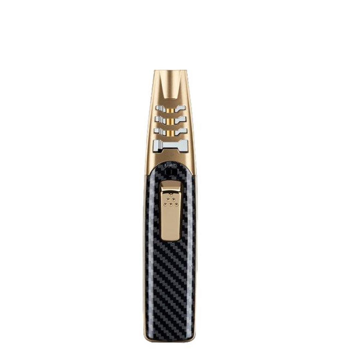 TR5747,Premium Quality Tek Torch Carbon-Gold Masa Tipi Puro Çakmağı