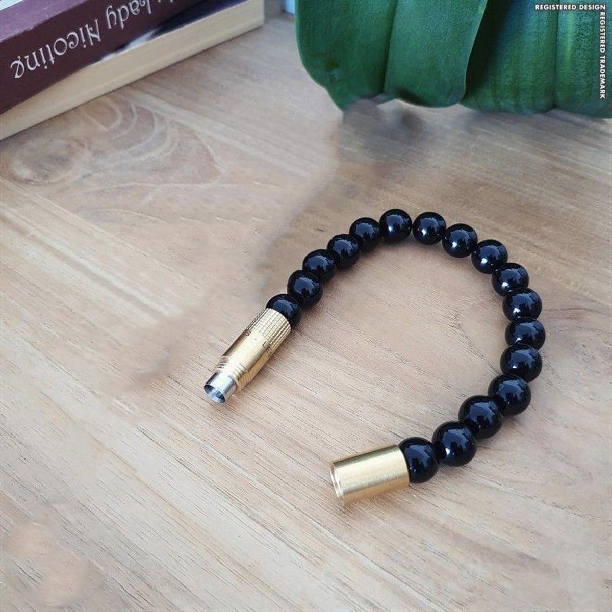 Les Fines Lames Punch Bileklik Brass Oniks - M