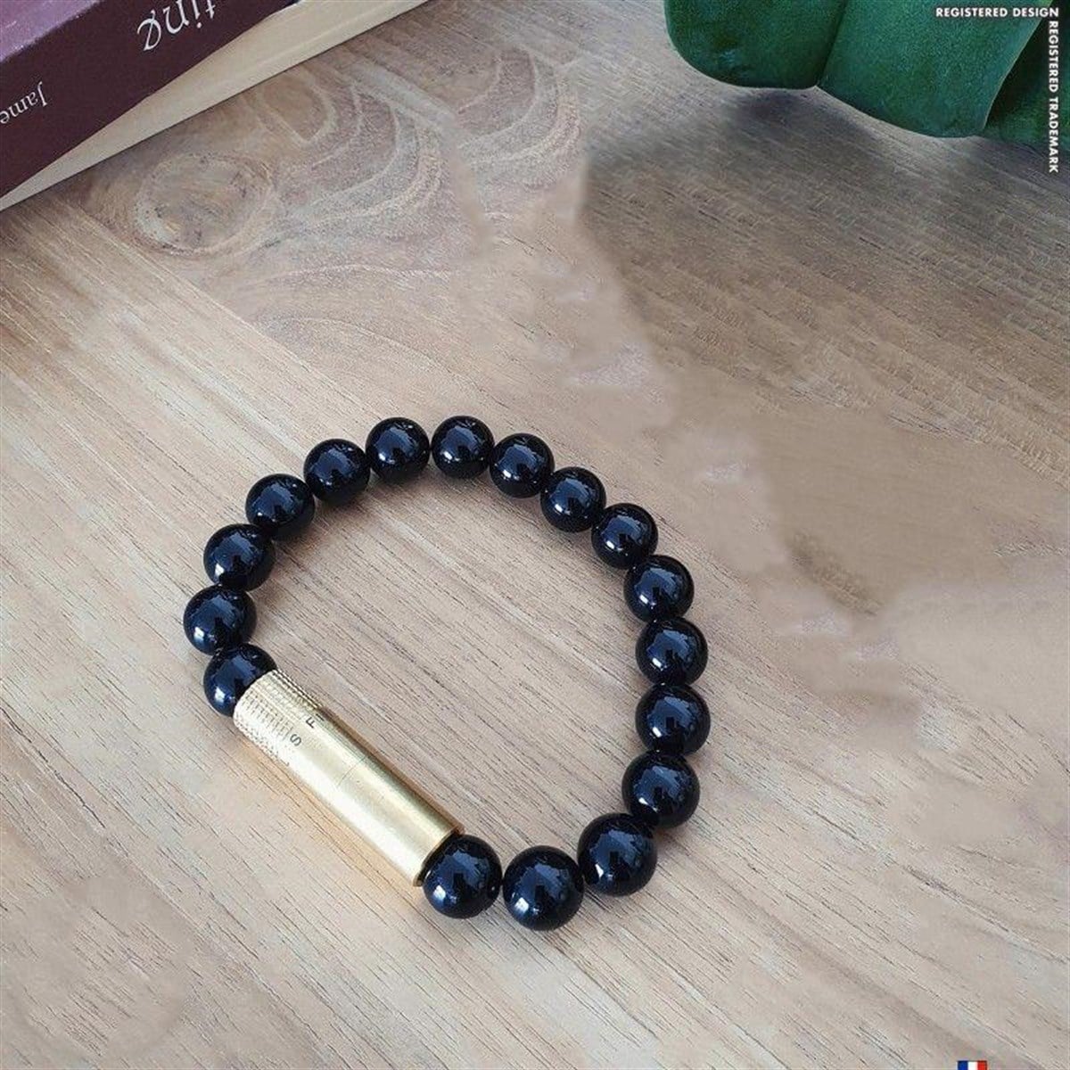 Les Fines Lames Punch Bileklik Brass Oniks - M