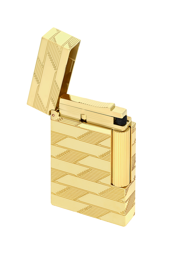 S.T. Dupont Line 2 Cling 1872 Monogram Gold Puro Çakmağı 16178