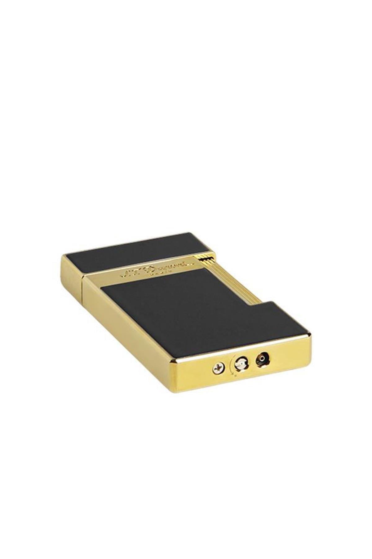 S.T. Dupont Slimmy Golden Shiny Black Lacquer Puro Çakmağı 28002