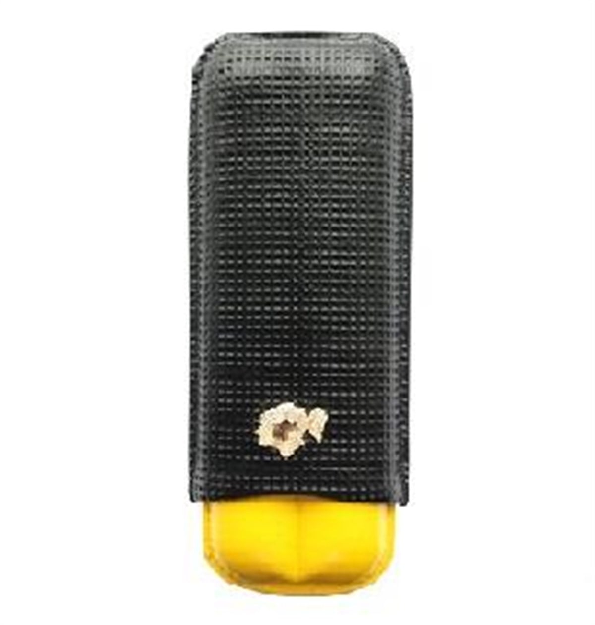 Cohiba 2li Sarı-Siyah Deri Puro Kılıfı